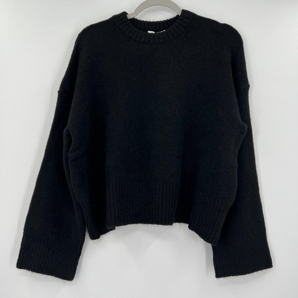 Edited Women's Grace Wool Crew Neck Sweater Jumper Pullover in Black sz 38/M